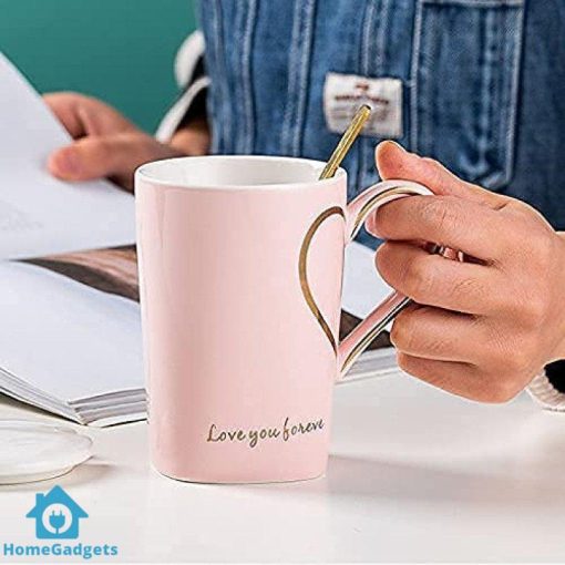 Heart Shape Couple Coffee Mug Gift Set - Image 4