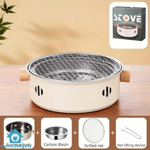 Portable Charcoal Grill Outdoor BBQ Stove with Tea Portable Grill - Image 4