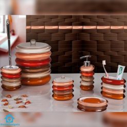Primanova Bathroom Set of 5 Break Resistant Resin Material D-1902