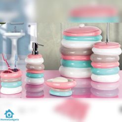 Primanova Bathroom Set of 5 Break-Resistant Resin Material D-2004