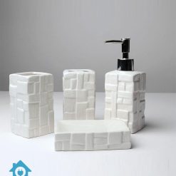 Ceramic Bricks Bathroom Set of 4 Piece