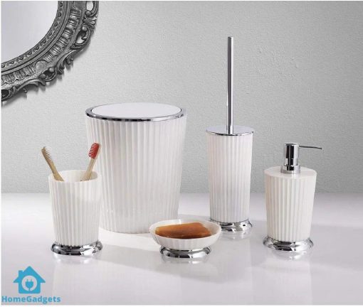 Primanova Nely Bathroom Set White Chrome - Image 2