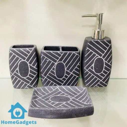 TANGLED LINES BATHROOM SET OF 4