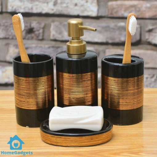 4 Pieces Ceramic Bathroom Set BN5 - Image 2