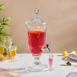 Juice Drinking Dispenser for Hotel Beverage Glassware 3 Liter
