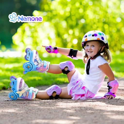 Mermaid Skates Adjustable Girls Roller Skates Indoor Outdoor