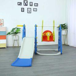 2 in 1 Indoor Children Plastic Slide And Swing