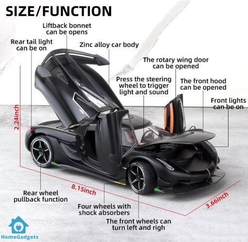 1:24 Diecast Koenigsegg Jesko Alloy Car Model