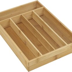 5 Compartment Bamboo Cutlery Tray