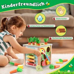 6 in 1 Wooden Montessori Toys Baby Activity Cube