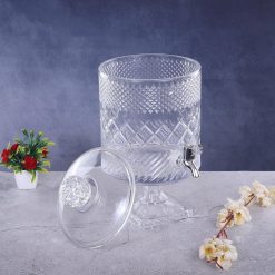 Glass Juice Dispenser Stand With Glass Lid - 4.5 Liter