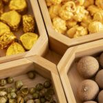 Bamboo Divided Serving Tray with Clear Acrylic Lid