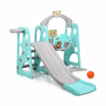 Bear Theme 3 in 1 Indoor Children Plastic Slide,Basketball Basket And Swing Toys For 1-8 Years Children 6