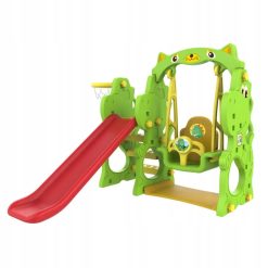Infantes Dino Swing with Slide with Basketball Ring
