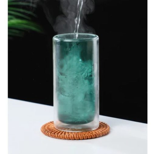Neon Color Glass Double Wall Cylindrical Glass 400ml