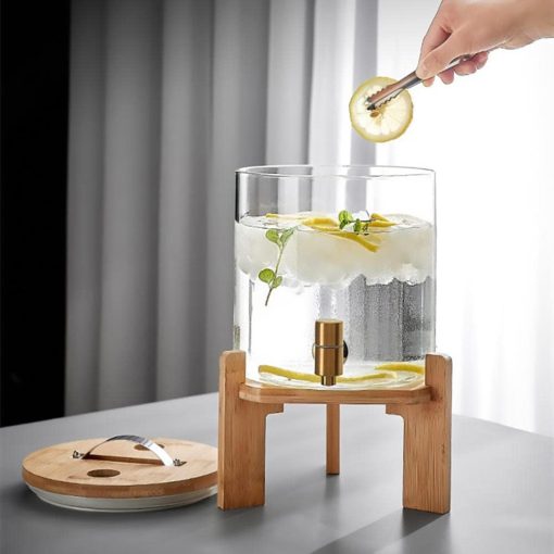 Glass Drink Beverage Dispenser with Stand 11Liter