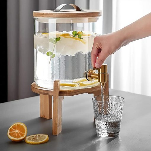 Glass Drink Beverage Dispenser with Stand 11Liter