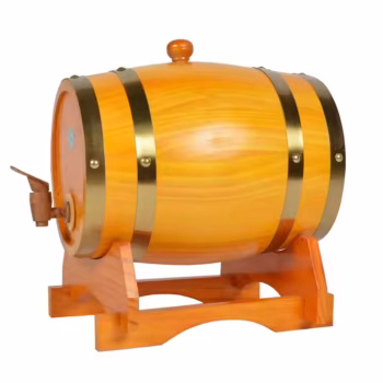 Handmade Wooden Barrel Bucket Dispenser Stand 3L
