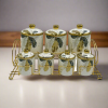 Ceramic Canister Set Dry Fruit Jars 7pcs