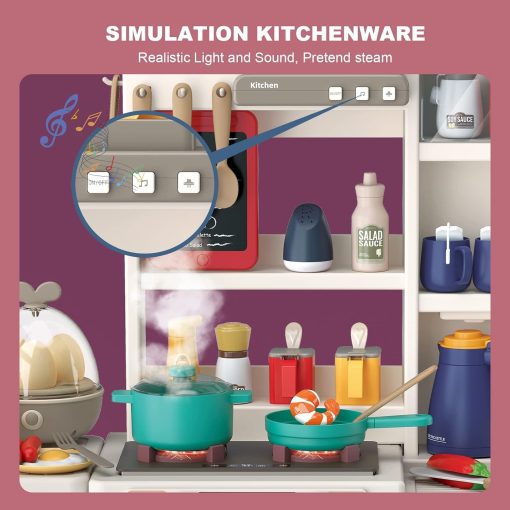 Realistic Kids Kitchen Playset Play Sink Spray