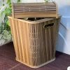 Wooden Dustbin & Tissue Box Set