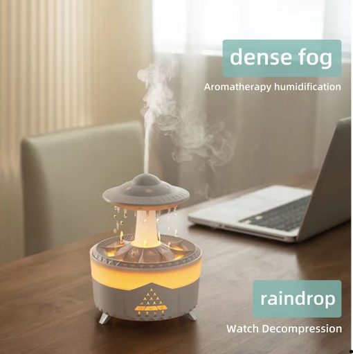UFO Rain Drop Aroma Diffuser Humidifier Night light 350ml