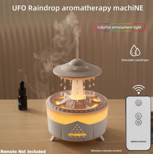 UFO Rain Drop Aroma Diffuser Humidifier Night light 350ml