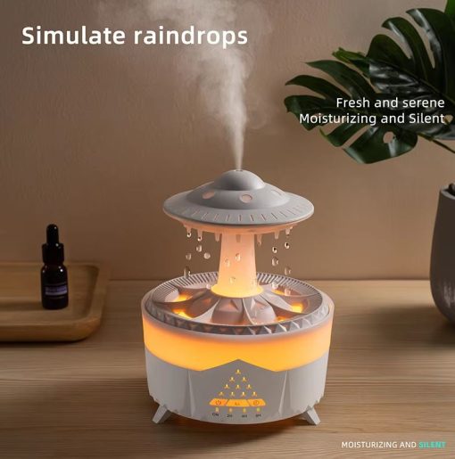 UFO Rain Drop Aroma Diffuser Humidifier Night light 350ml
