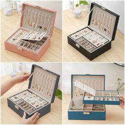 2 Layer Leather Jewelry Box