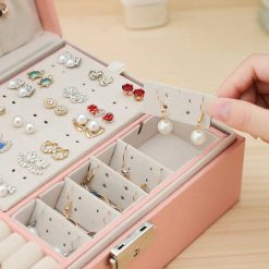 2 Layer Leather Jewelry Box