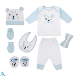 10Pcs Baby Gift Set Sky Blue & White Bear – Sunshine