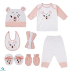 10Pcs Baby Gift Set White & Pink Bear – Sunshine