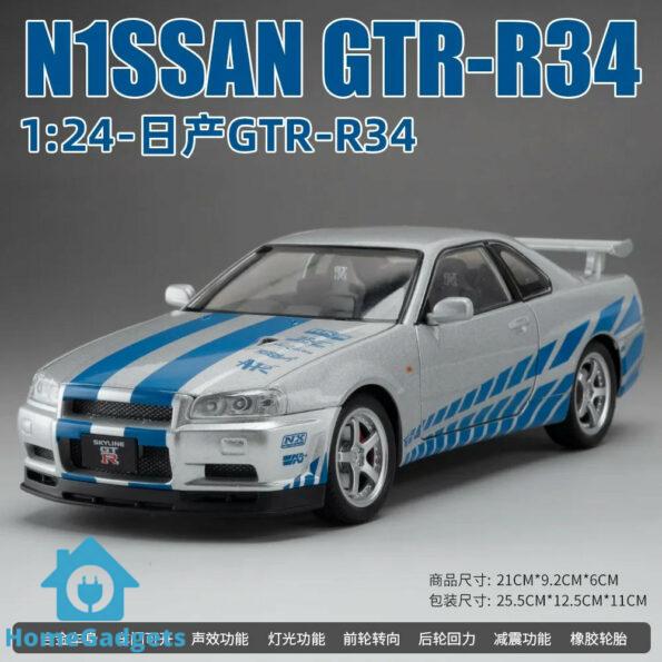 Nissan GTR 34 Diecast Model 1 : 24 Scale