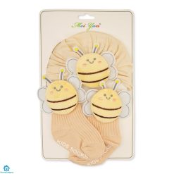 2 Pcs Cap & Socks Set Character Beige & Yellow – Sunshine