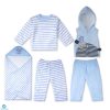 5pcs Baby Warm Gift Set Blue Stripes – Sunshine