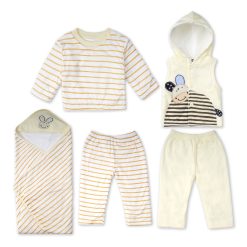 5pcs Baby Warm Gift Set Yellow Stripes – Sunshine