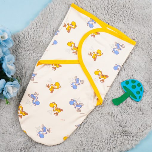 Baby Adjustable Swaddle Multi Dino Yellow – Sunshine