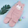 Baby Fleece Swaddle Bear Pink – Sunshine