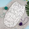Baby Fleece Swaddle Leaves White – Sunshine