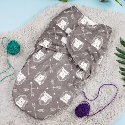 Baby Fleece Swaddle Hedgehog Grey – Sunshine