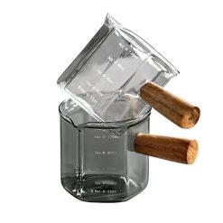 Espresso Measuring Cup With Wooden Handle