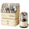 Stylish Cosmetic Organizer with Dual Shelves and Brush Holder