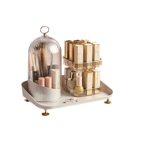 Rotating Style Brush & Lipstick Organizer