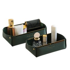Faux Leather Cosmetic Tray