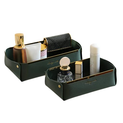 Faux Leather Cosmetic Tray