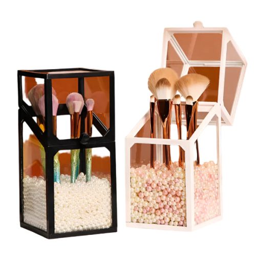 Glass Pearl Brush Holder