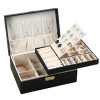 2 Layer Leather Jewelry Box