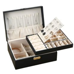 2 Layer Leather Jewelry Box