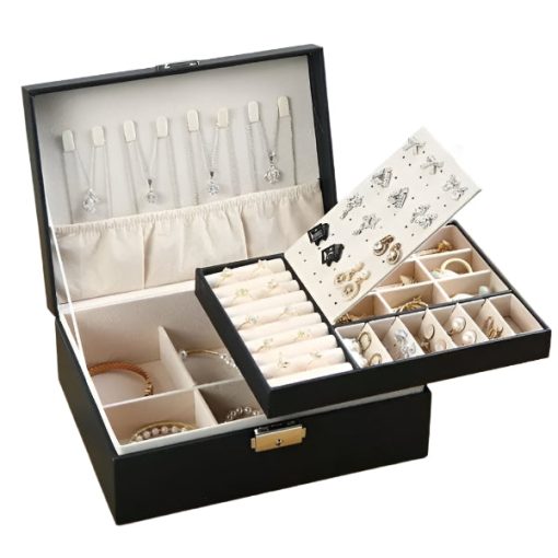 2 Layer Leather Jewelry Box