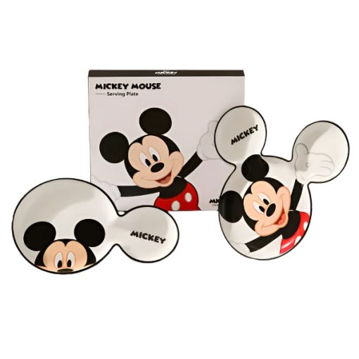 DISNEY Mickey Mouse Ceramic Two Ears Snack Plate